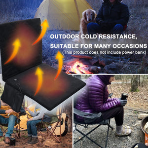 LITEGUEST Heated Outdoor Seat Cushion with Backrest – Warm for Camping