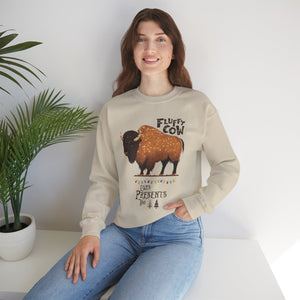 Fluffy Cow Christmas Sweatshirt