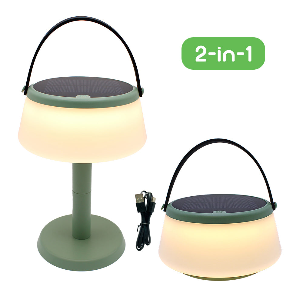 2-in-1 Portable Solar Lantern, Green